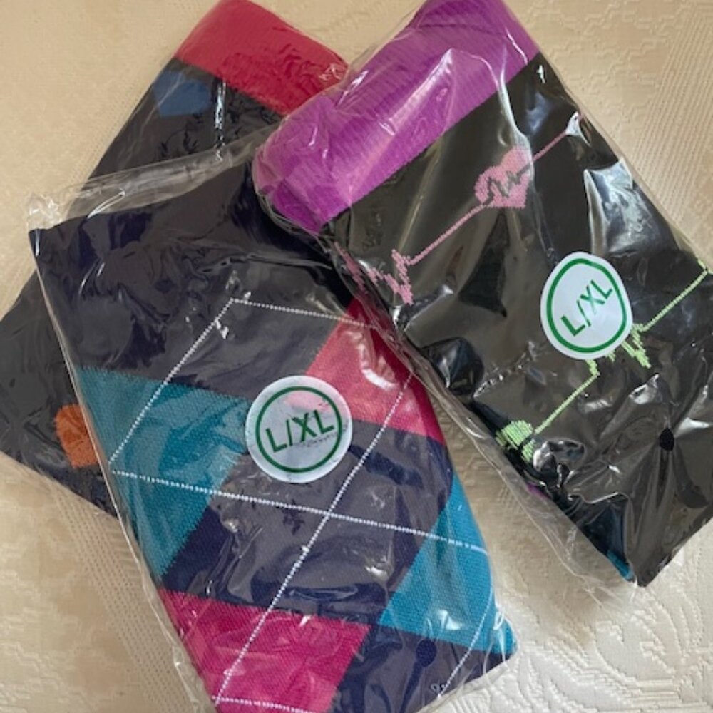 NWT 3 pack colorful circulation support socks- size L/XL